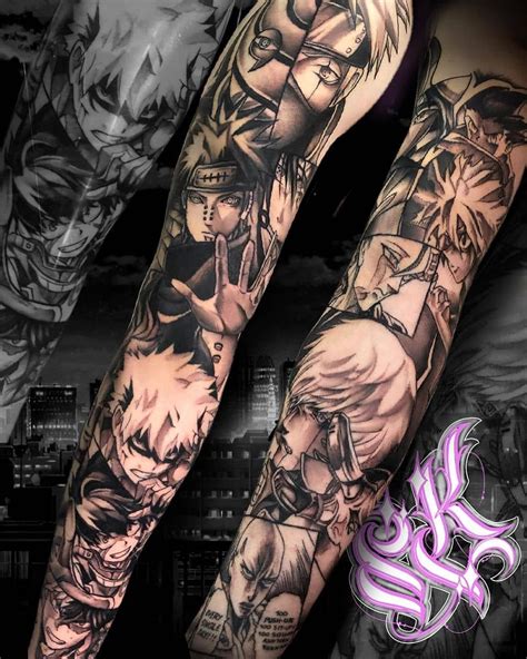 Tattoo Pattern. . Manga tattoo sleeve